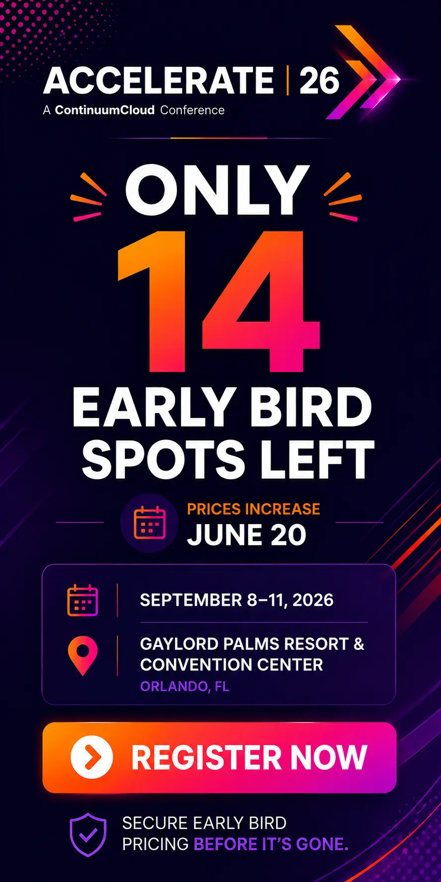 ACCELERATE 2026 Website Banner Early Bird