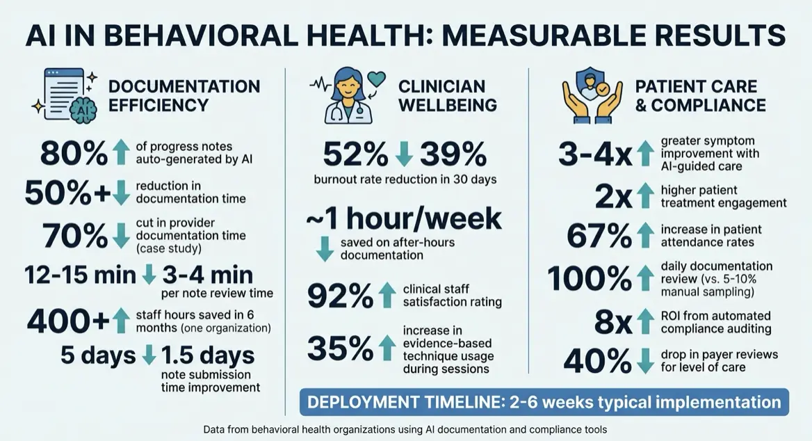 AI Impact on Behavioral Health: Key Performance Metrics and Results