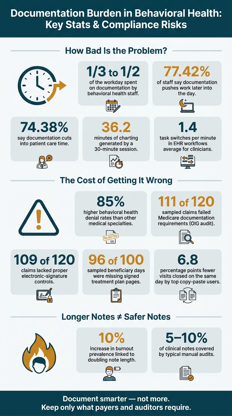 Documentation Burden in Behavioral Health: Key Stats & Compliance Risks